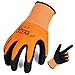 FWPP 6-Pairs Latex Coated Work Gloves, Firm Grip for Construction, Gardening Gloves for Men and Women (Size XL Orange GL008005)