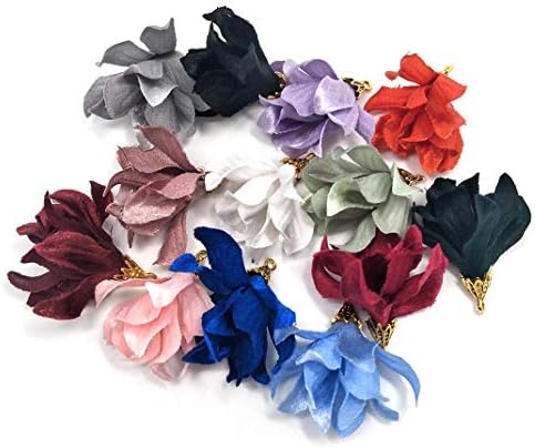 100Pcs Polyster Cloth Handmade Tiny Soft Tassels Mini Tassels,Colorful Tassels, Earring Tassels Assorted Colors Randomly (36)