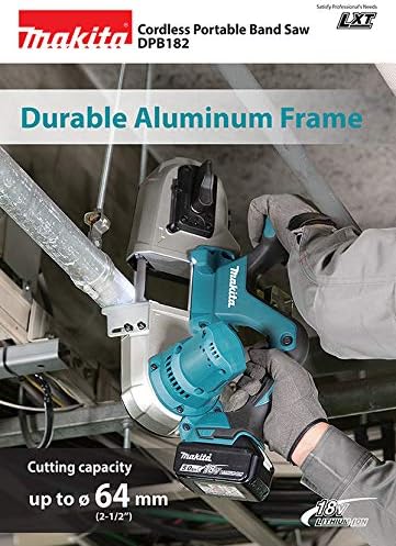 Makita DPB182Z 18V Li-Ion LXT Portable Band Saw - Batteries and Charger Not Included, Black and Silver, Size - Image 5