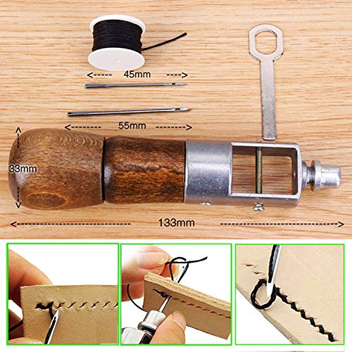 Sewing Awl Kit,Knoweasy Handmade Leather Sewing Machine,Fabric Sewing