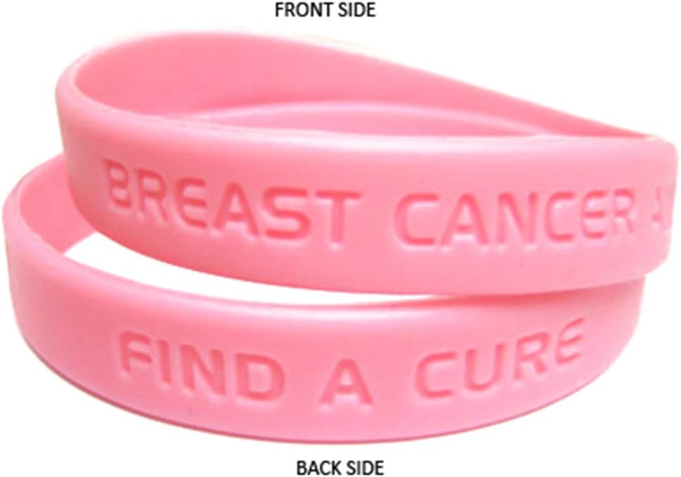 Find A Cure Breast Cancer Awareness Pink Silicone Rubber