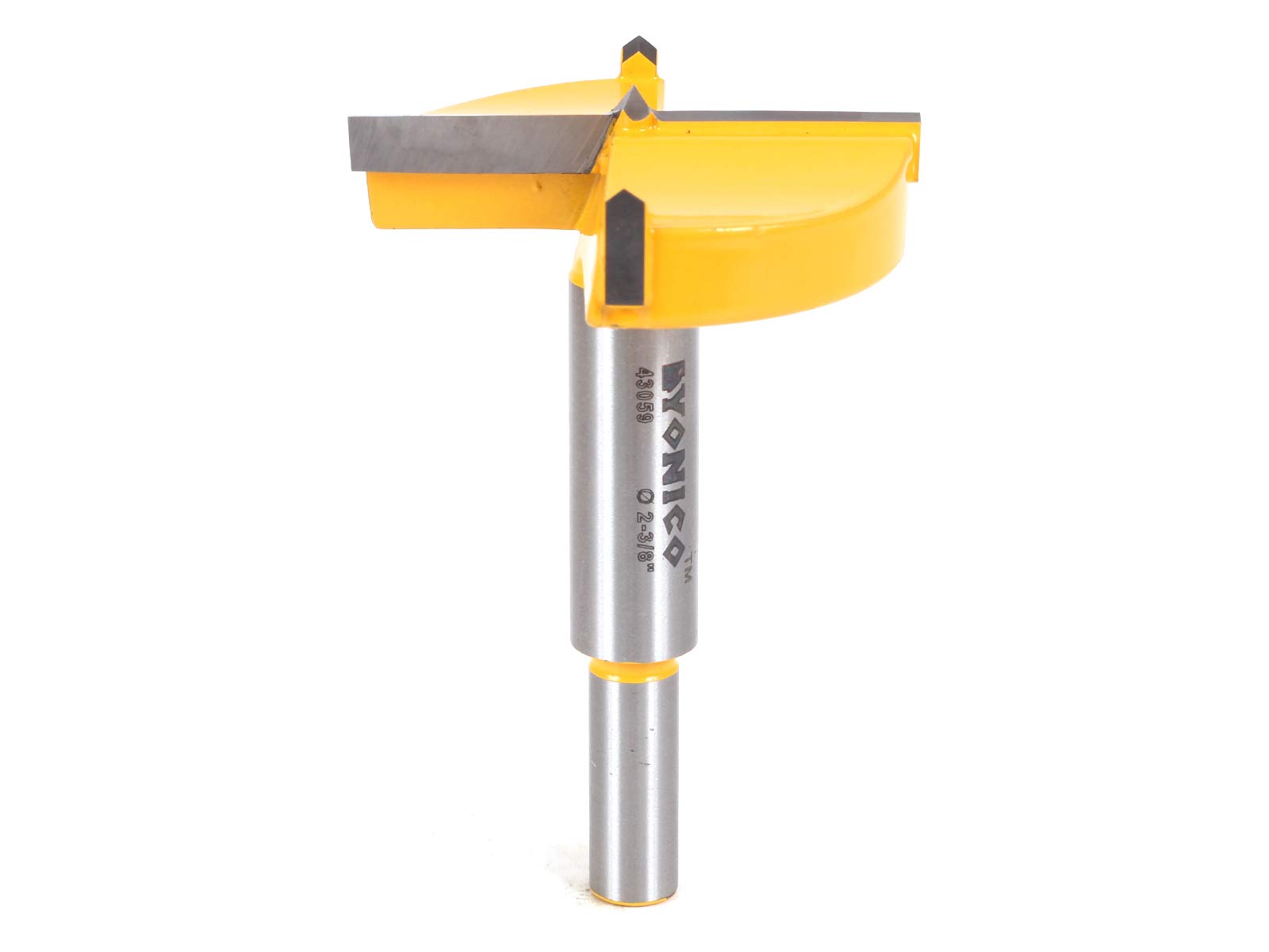 Yonico 43059C 2-3/8-Inch Diameter Carbide Forstner Drill Bit 10mm Shank