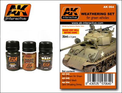 AK Interactive - Weathering Set for Green Vehicles # 00064