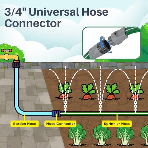 Jin&Bao 50FT Sprinkler Hose Heavy Duty Garden Lawn Water Hose with Staples photo 8