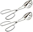 Buffet Tongs, KEBE 2-PACK Stainless Steel Buffet Party Catering Serving Tongs Thickening Food Serving Tongs Salad Tongs Cake Tongs Bread Tongs Kitchen Tongs