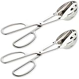 Buffet Tongs, KEBE 2-PACK Stainless Steel Buffet Party Catering Serving Tongs Thickening Food Serving Tongs Salad Tongs Cake