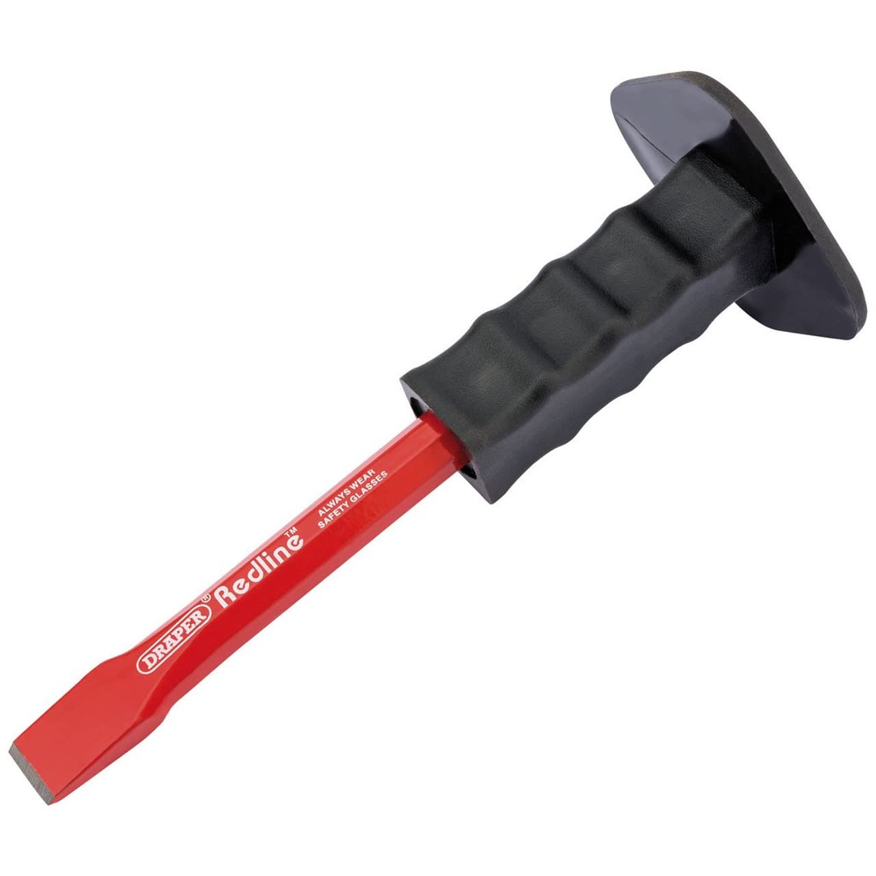 Draper Redline 19x250mm Cold Chisel | Concrete Working Hand Tools | Carbon Steel Tool |Impact Resistant Soft Grip | Hand Guard | 68653 — image 1