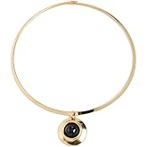 Jennifer Behr Women's Alva Collar Necklace, Onyx, Black, Gold, One Size