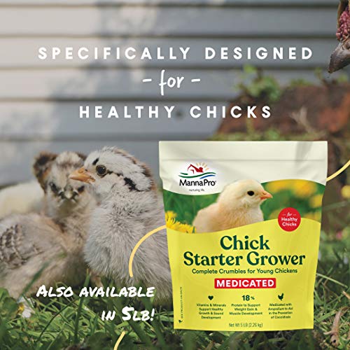 Manna Pro Chick Starter Medicated Chick feed formulated with