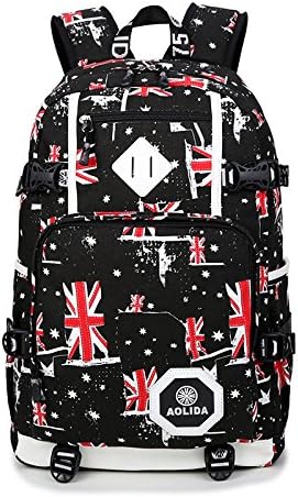 The new camouflage canvas men's shoulder bag student bag large capacity computer bag outdoor travel bagrice flag black 19 inch