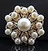 L'VOW Gold Crystal Pearl Brooches Brooch Pins Wedding Corsage Bouquet Kit Pack of 12