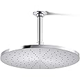 KOHLER 13690-CP Contemporary Round Rainhead with Katalyst Air-Induction Spray,2.5 GPM, 12-Inch, Polished Chrome