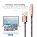 USB Type C Cable,SHNVIR USB C to USB 3.0 Nylon Braided Cable Fast Charger for Samsung Galaxy S8 Plus,LG G6 V20 G5,Nintendo Switch,New Macbook More (Rose Gold)
