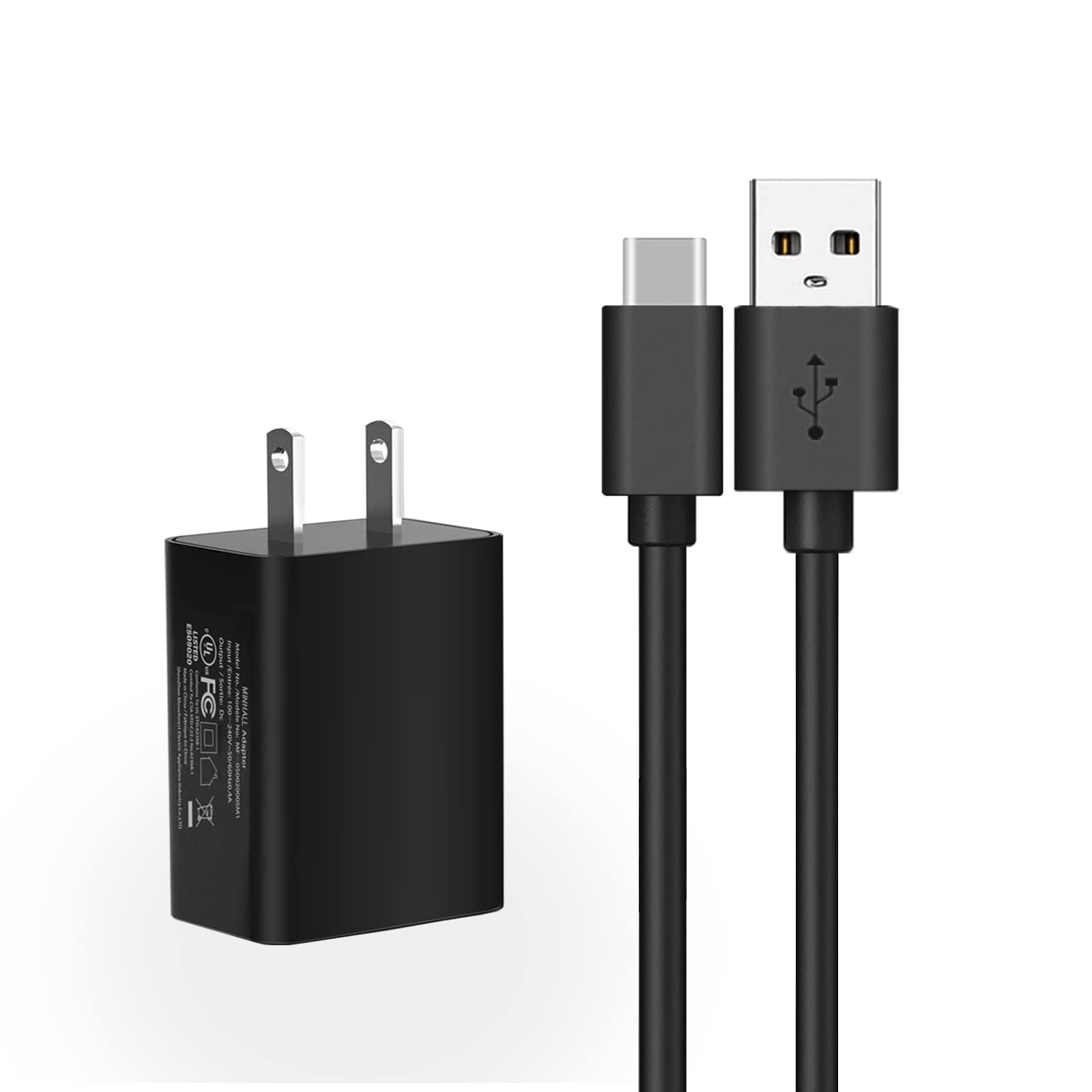 Fast Charger for Samsung Galaxy A32 A42 A52 5G A12 A13 Phone USB C Quick Charge 3.0 Wall Charger AC Adapter Charging Cable Cord - UL Listed