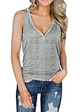 Ofenbuy Womens Tank Tops Summer Deep V Neck Sleeveless Loose Gym Workout Shirts