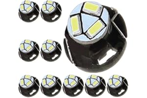 britelites Jtech 10x T5 / T4.7 Neo Wedge LED White Car Dashboard Instrument Cluster Panel, A/C Climate Control HVAC Switch Li