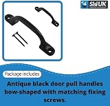 SISI UK Black Door Bows Pull Handle 4 Inch Sliding Barn Door Retro Bow view 2