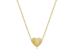 PORPI-JOJO Heart Initial Necklaces for Women Heart Pendant Alphabet Necklace Tiny Initial Necklaces for Girls Letter Initial Necklace for Teens Valentines Day Gifts for Her