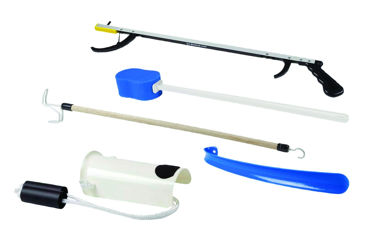 FabLife - 86-0070 Multiple Tool Hip Kit, 26" Reacher Contoured Sponge, Formed Sock Aid and 18" Plastic Shoehorn: Industrial & Scientific