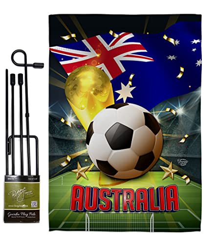 Ornament Collection World Cup Australia Garden Set Sports Soccer Game Goal Ball…