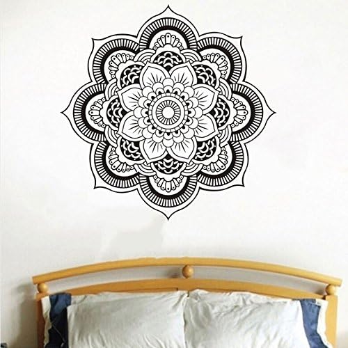 Aparts Mandala Vinyl Wall Decal Yoga Sticker Menhdi Lotus Large Pattern Ornament Indian Mural Wall Stickers Home Decor Living Room