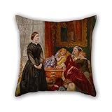 Loveloveu Oil Painting Emily Mary Osborn - The Governess Pillow Cases 18 X 18 Inches / 45 By 45 Cm Gift Or Decor For Seat,floor,divan,bedding,deck Chair,dance Room - Twice Sides