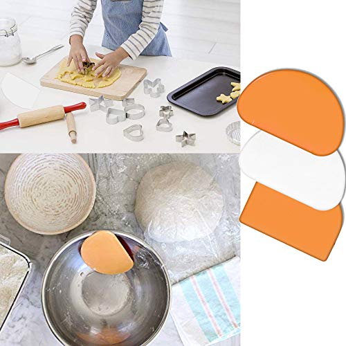 image for Thriller9 Thrille9 Dough Bowl Scraper Kit Multipurpose Curved Flat Edg