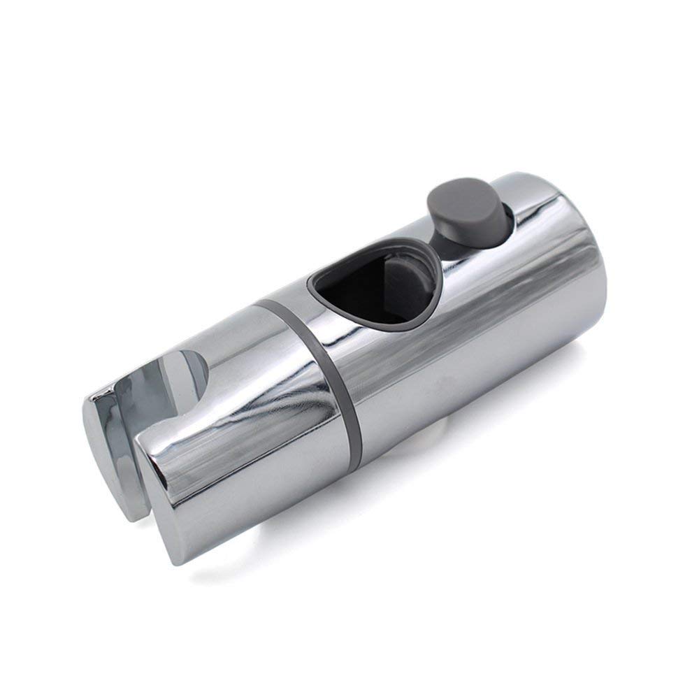 Hand Shower Bracket 360°Adjustable Shower Head Holder for Diameter 25MM ABS Rail Head Slide Bar Clamp Chrome Plated
