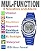 T TICCI Kids Digital 8 Alarm Vibrating Watch Medication Reminder Potty Urinary Training Vibration Pill Alert Vibra Medical Reminder for Children (Dark Blue)