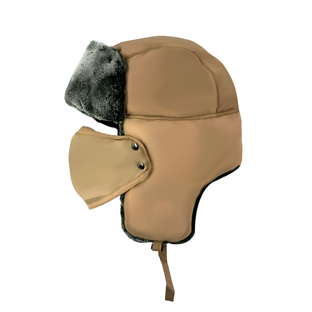 Winter Trooper Hat,Trapper Hat with Detachable Water Resistant Facemask Mask,Ear Flap Chin Strap with Windproof Mask