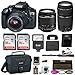 Canon EOS Rebel T6 Digital Camera: 18 Megapixel 1080p HD Video DSLR Bundle with 18-55mm &75-300mm Lenses 32GB (2 x 16GBSD Card) Flash Filter Kit & Bag - Professional Vlogging Sports & Action Cameras