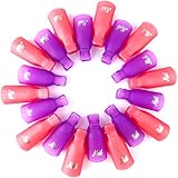 Nail Remover Clips, ESARORA Acrylic Nail Art Soak Off Clips Caps UV Gel Nail Polish Remover Wrap Tool 20 Piece
