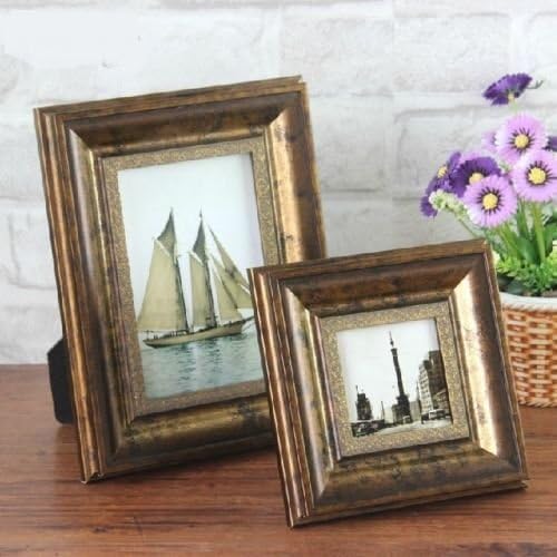Picture Frame Resin Gold Glorious Years Tabletop Picture Photo Frame For Wedding Gift Home Decor 1 Pcs (8" x 10")