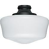 Hunter Ceiling Fan Light Kit - Original Damp Rated Traditional Globe, Black Finish, Replacement Light Fixture for Bedroom, Ba