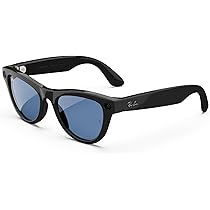 Ray-Ban Meta Glasses, Skyler - Shiny Black, Clear to Blue 