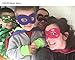 AIMIKE Superhero Mask, Dual Color Party Dress Up Masks with Silicone Bracelets for Kids by (12 Packs)