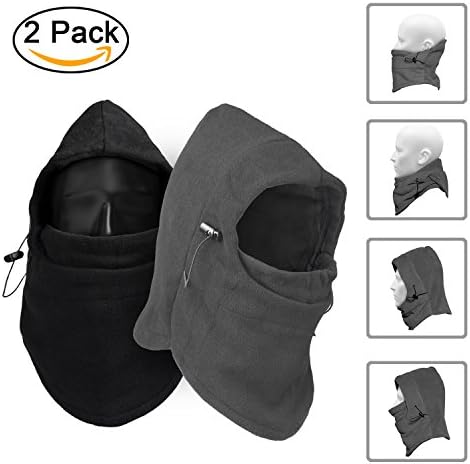 TopTops Windproof Fleece Balaclava Mask, Basic Version - Pack of 2