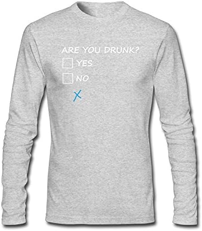 YueShi Are You Drunk Yes Or No Men Long Sleeve T Shirt Mans Fashion Autumn Tee