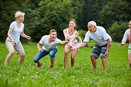 Cool Frisbees for Kids Toys Bulk [4 Pack Set] – Glow in The Dark Frisbee Rings – Light Flying Disc Floats On Water – Best for Outdoor Fun & Family Games, Golf Discs, Stocking Stuffers! - Made in USA - Thumbnail 6