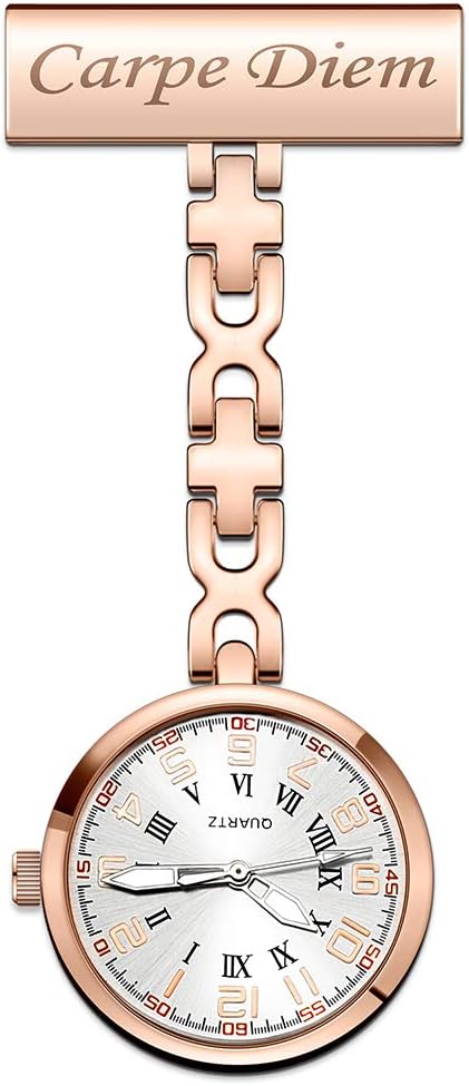 SibyTech Nurse Fob Watch,Lapel Pin for Clip-on Hanging Medical Pocket Watch for Men Women,Pointer Glow in Dark, Infection Control Design,Health Care Nurse Doctor Paramedic Brooch Fob Watch,Gift Item