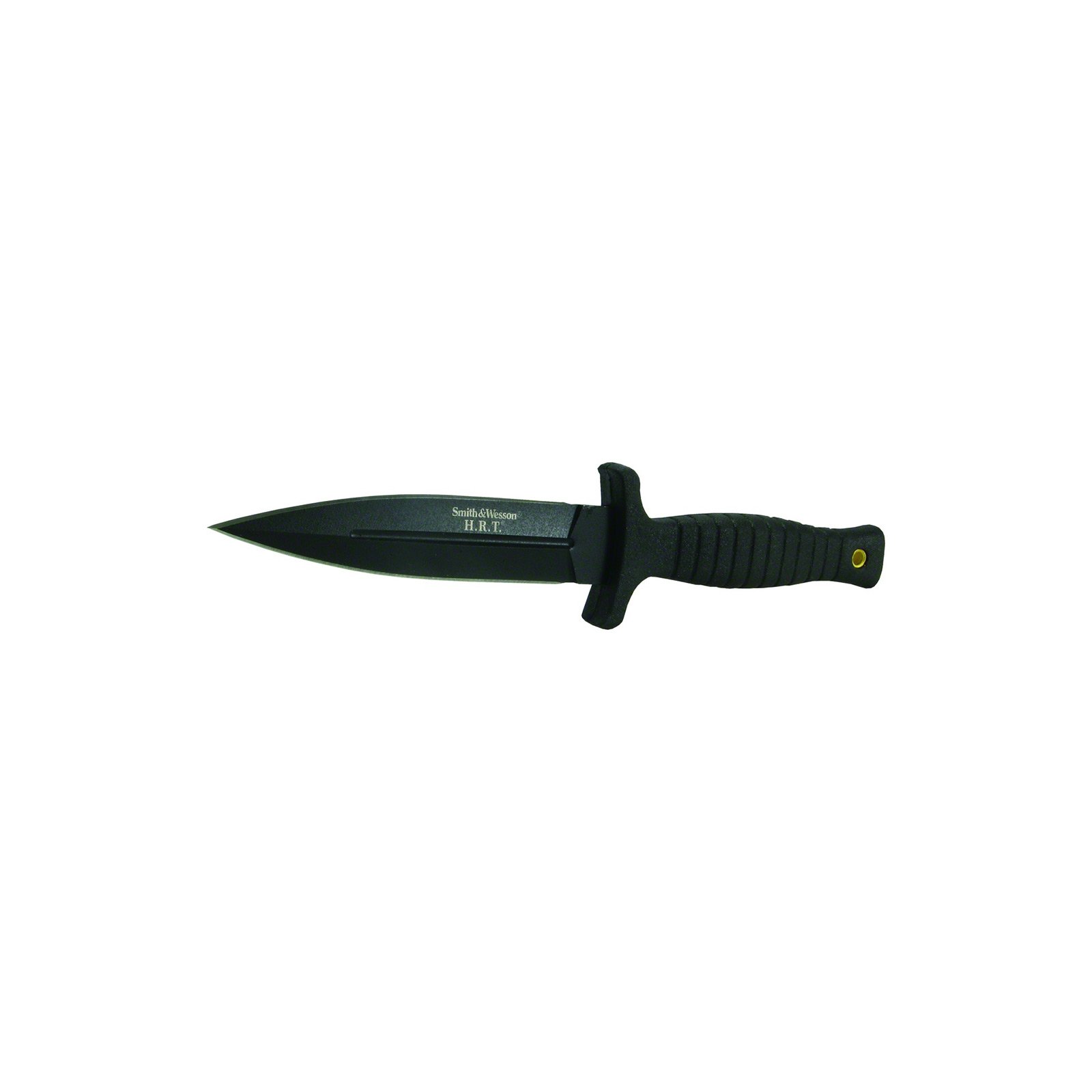 Smith & Wesson SWHRT9BF 9in High Carbon S.S. Fixed Blade Knife with 4.7in False Edge Blade and TPE Handle for Outdoor, Tactical, Survival and EDC