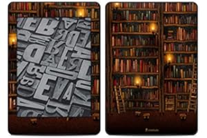 DECALGIRL Library Amazon Kindle Paperwhite 2018 Full Vinyl Decal - No Goo Wrap, Easy to Apply Durable Pro