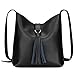 S-ZONE Women's Small Genuine Leather Shoulder Bag Chic Cross-body Bag Tassel Ladies' Purse