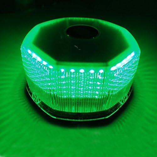 240 LED Emergency Warning Strobe Lights Bar for Truck Vehicle Roof Top Beacon Hazard with 7 Flashing Modes-Green