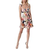 Jessica Simpson Womens Nyla Tie Shoulder Strap Tiered Mini Dress