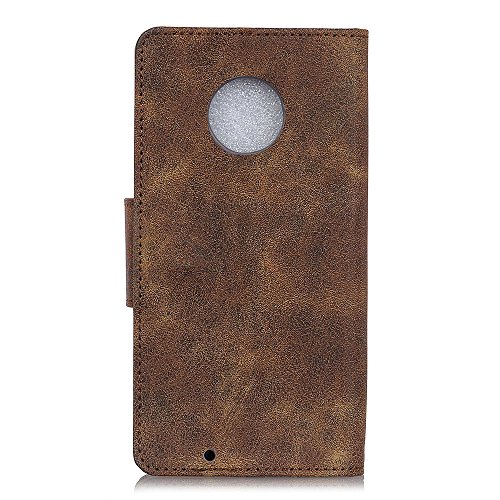 Scheam Motorola Moto G6 Wallet Leather Case with Protective Durable Leather Case Compatible with Shell Folio flip Cell Phone Cover Bag with Card Slots,Cash Pocket,Brown - Thumbnail 7