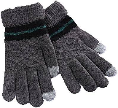 Men's Gloves Winter Warm Gloves Hot Sale Gloves Touch Screen Texting Gloves Knit Wool Glove Best Gift For Lover Friends Dad Etc(Dark Grey)