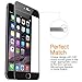 Akiko iPhone 6 6s Black Screen Protector, Akiko New 2.5D Full Screen Tempered Glass Protector [Full Protection Cover w/ Curved Edge] - Retail Packaging