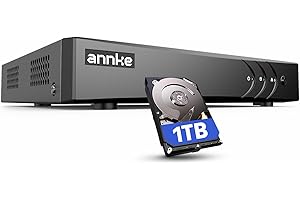 ANNKE 3K Lite 8 Channel Hybrid 5-in-1 Security Digital Video Recorder, H.265+ Surveillance DVR Supports 8CH Analog and 2CH 6MP IP Cameras, Remote Access, AI Human&Vehicle Detection, 1TB Hard Drive