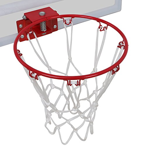 LEMY Over the Door XL Mini Basketball Hoop Set W/ 23"x16" Shatterproof Backboard,5.5" Ball, Hand Pump